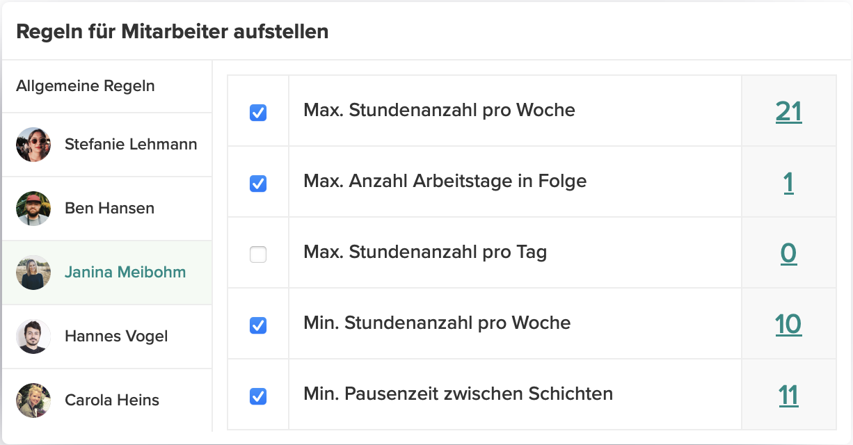 Billede af regler for medarbejdere